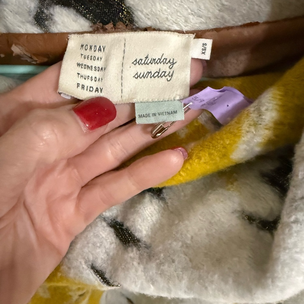 RARE Anthropologie Saturday Sunday Cozy Hooded Jacket - VINTAGE LOOK - Picture 8 of 12